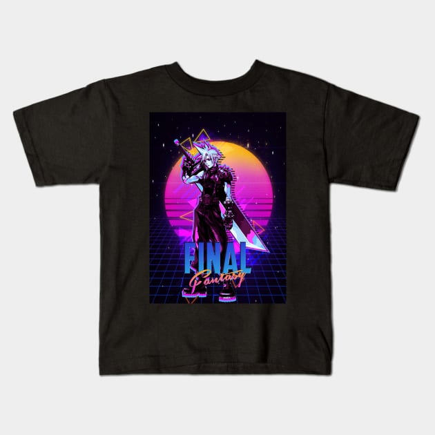 Fantasy Soldier Retro Kids T-Shirt by SkyfrNight